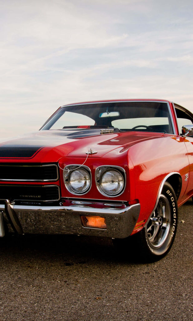Stunning Red Chevrolet Chevelle SS Wallpaper for Car Enthusiasts