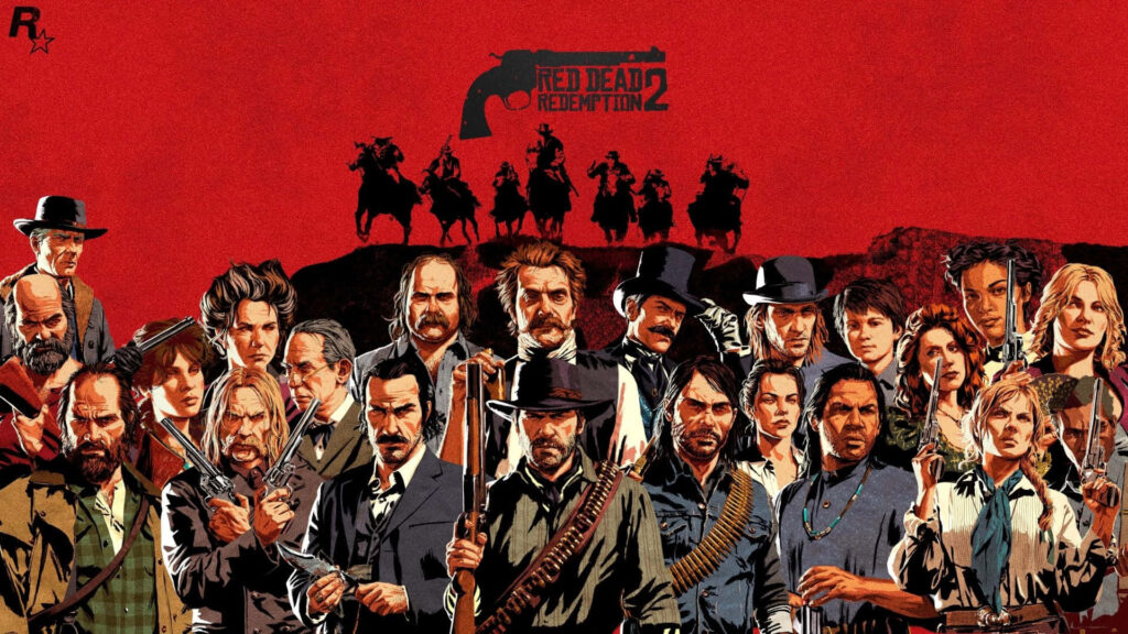 Stunning Red Dead Redemption 2 HD Wallpaper: Iconic Characters & Riders