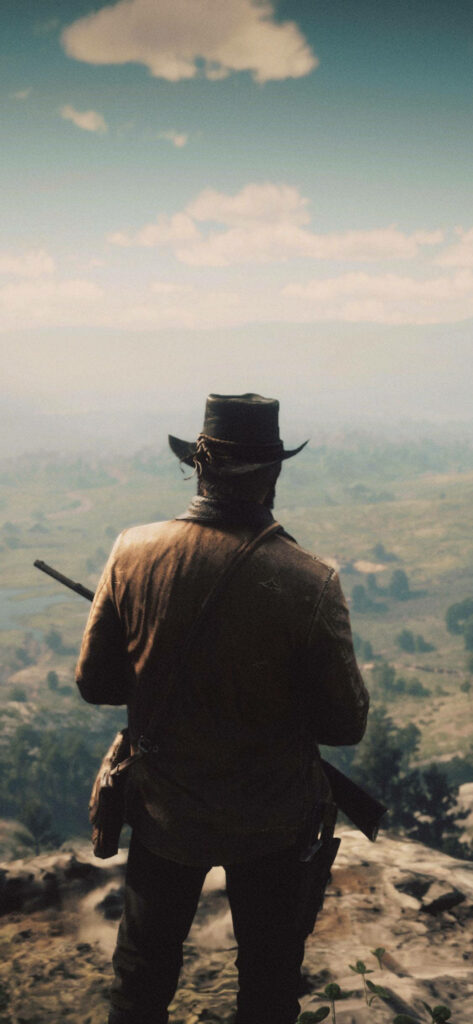 Stunning Red Dead Redemption Wallpaper: Adventurous Male in Wilderness