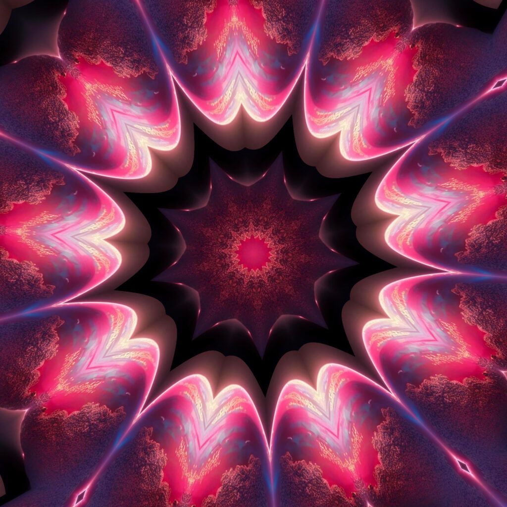 Mesmerizing Red Fractal Wallpaper - Radiant Abstract Design 3456x3456