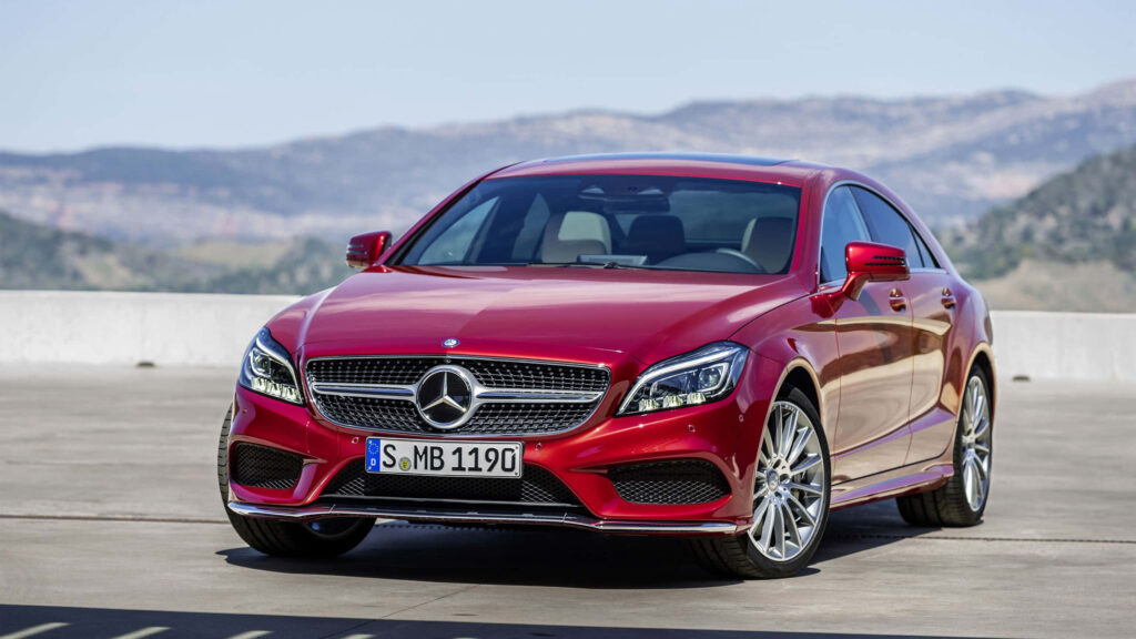 Stunning Red 2016 Mercedes-Benz CLS-Class Wallpaper Background