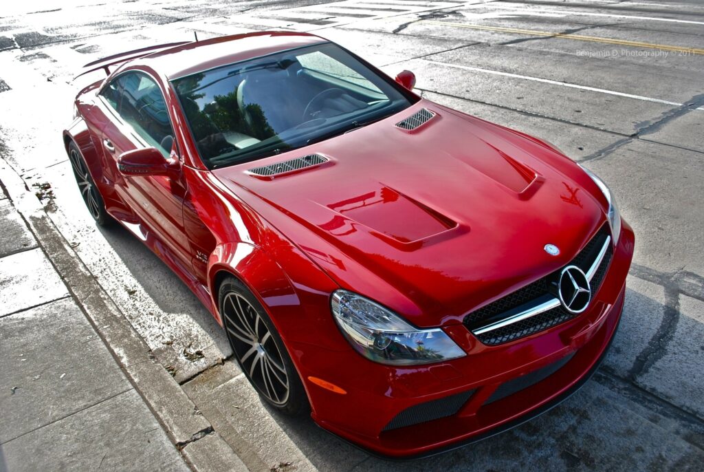Stunning Red Mercedes-Benz SL65 AMG Wallpaper | Luxury Performance