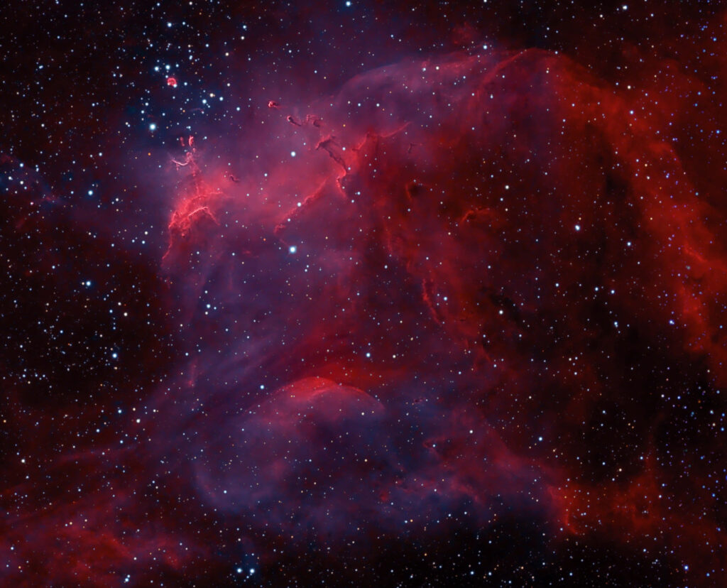 Vibrant Red Nebula Wallpaper - Stunning Celestial Background