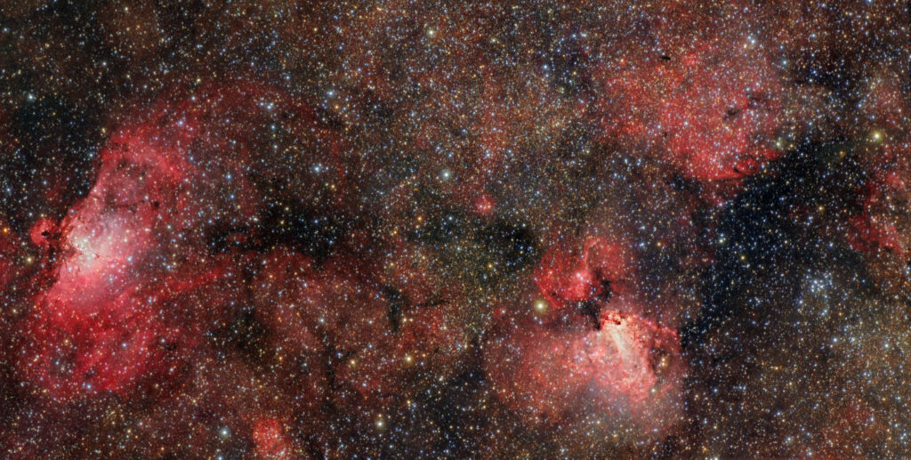 Stunning Red Nebula Wallpaper: Galaxy's Celestial Beauty Background
