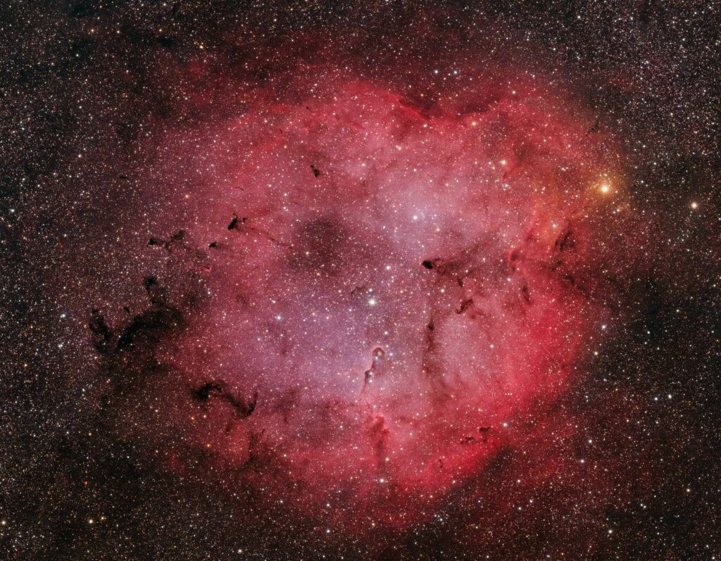Stunning Red Nebula Wallpaper: Vivid Cosmic Background with Stars