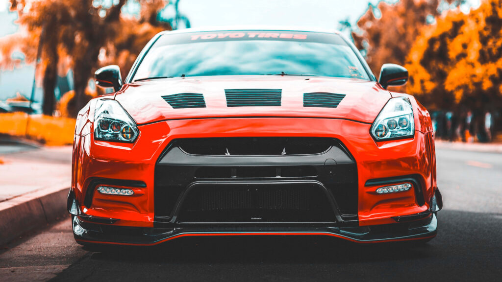 Stunning Red Nissan GT-R Wallpaper: Twin-Turbo Power & Style