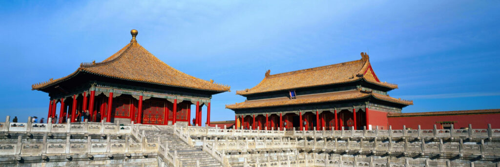 Stunning Wallpaper of Red Palaces in the Forbidden City, China