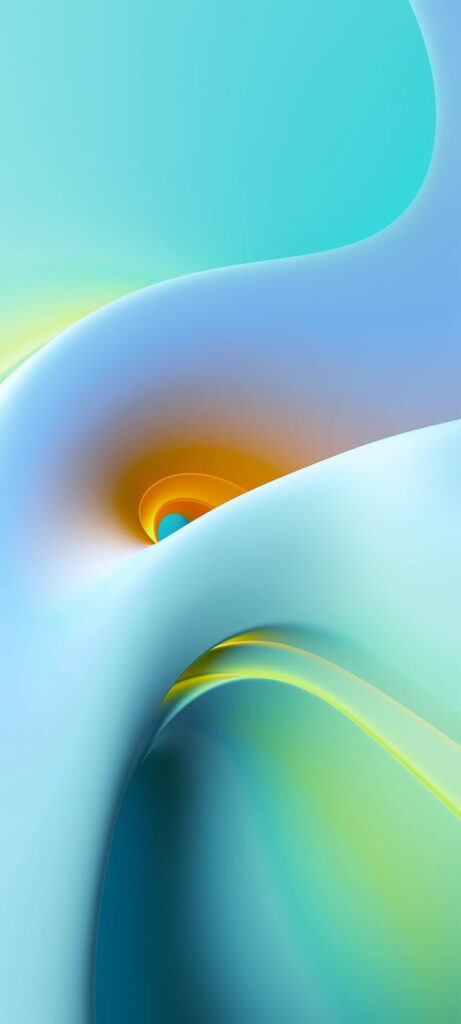 Fluid Abstract Wallpaper for Xiaomi Redmi K30 Ultra - Blue, Green, Orange, Yellow Background Image
