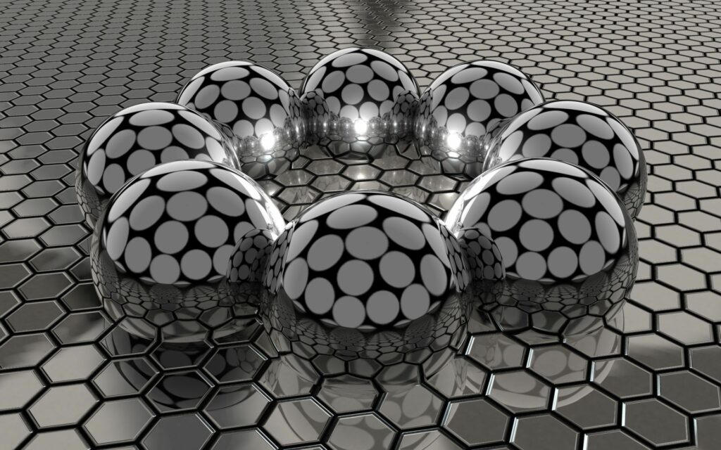 Futuristic Reflective Steel Spheres Wallpaper - 1920x1200 Background