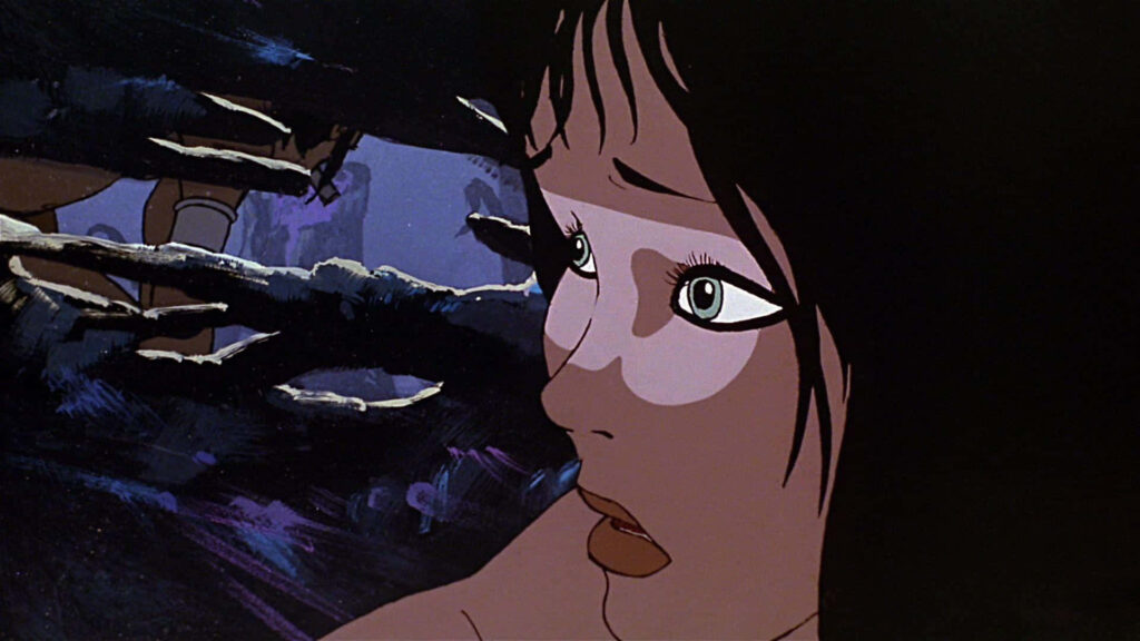 Expressive Retro Anime Wallpaper: Dramatic Close-Up Character Art