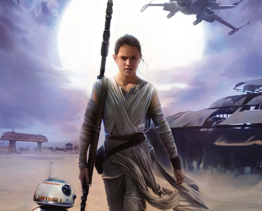 Stunning Rey Wallpaper: Strength & Resilience in Desert Scene