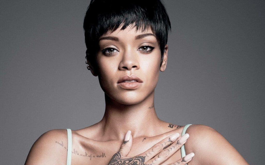 Rihanna HD Wallpaper: Bold Style & Elegant Tattoos in Stunning Detail