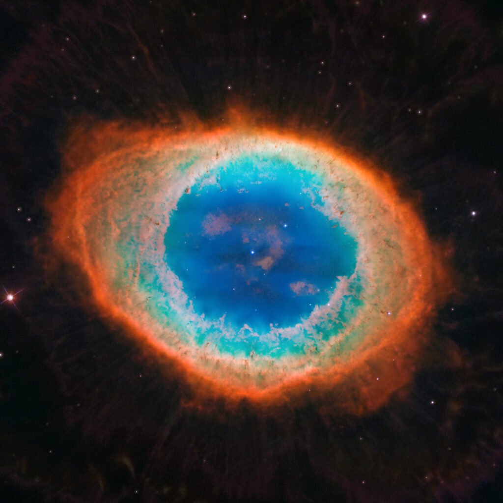 Stunning Ring Nebula Wallpaper: Vibrant Celestial Background