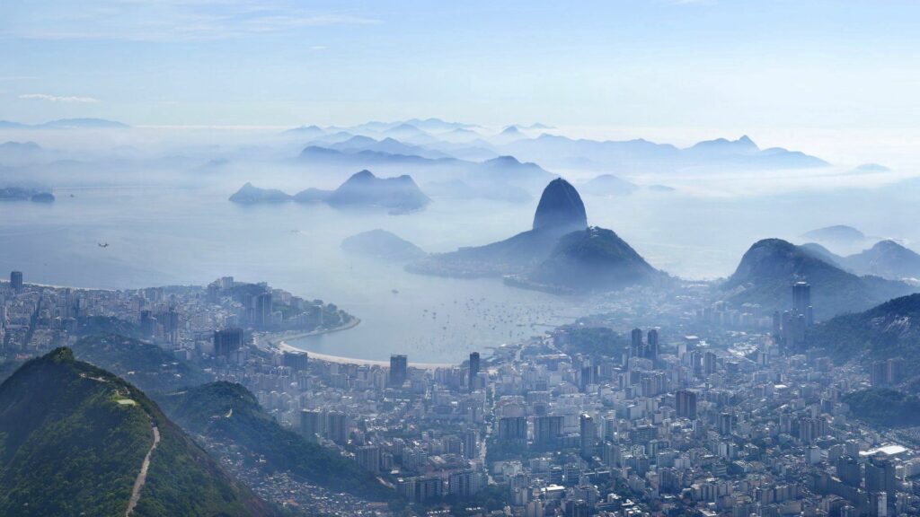 Stunning Rio de Janeiro Panoramic Wallpaper with Iconic Landmarks
