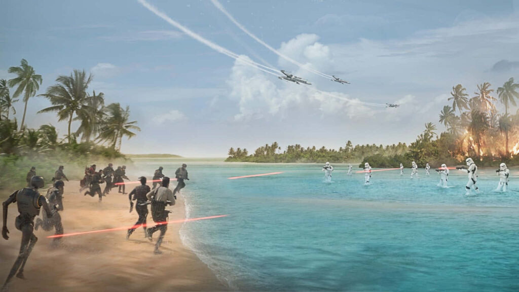 Stunning Rogue One Battle Wallpaper: Rebels vs. Stormtroopers