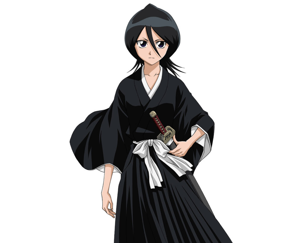 Rukia Kuchiki 4K Wallpaper: Stunning Detail in Traditional Hakama