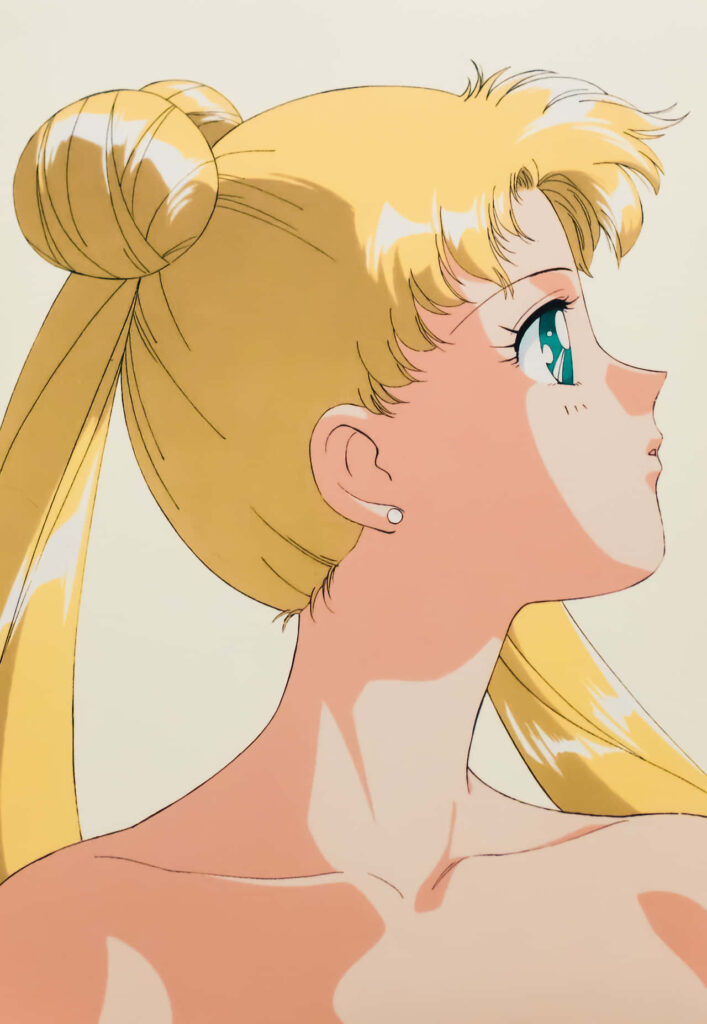 Stunning Sailor Moon Wallpaper: Iconic Profile with Elegant Colors