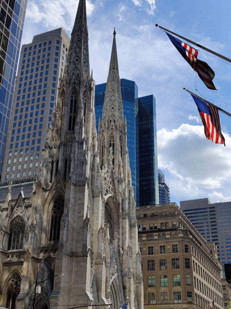 Stunning Saint Patrick's Cathedral NYC: Gothic Architecture & Skyscrapers Wallpaper