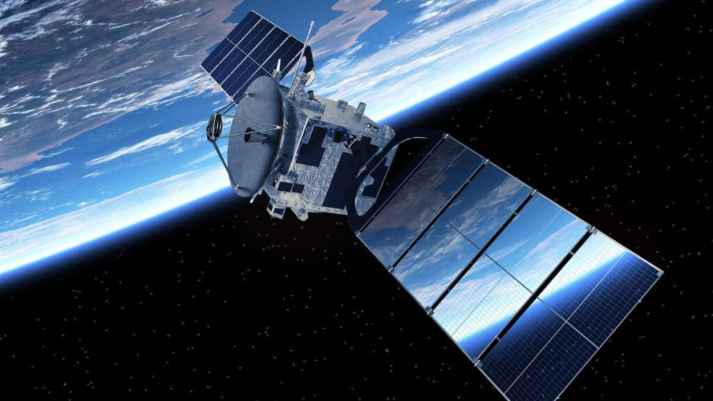 Stunning Satellite Wallpaper: Earth Orbit, Solar Panels & Space Design