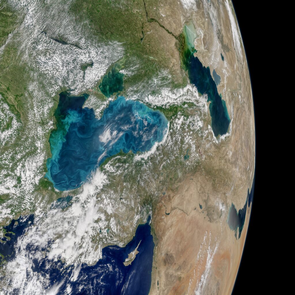 Stunning Satellite Wallpaper: Earth’s Vibrant Aerial Perspective