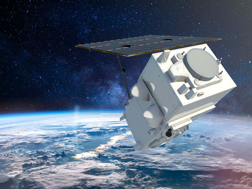 Stunning Satellite Wallpaper: Solar-Powered Tech in Space