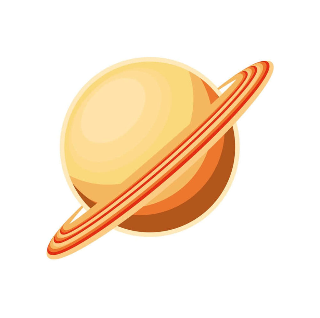 Artistic Saturn Wallpaper: Stunning Illustration of Golden Rings