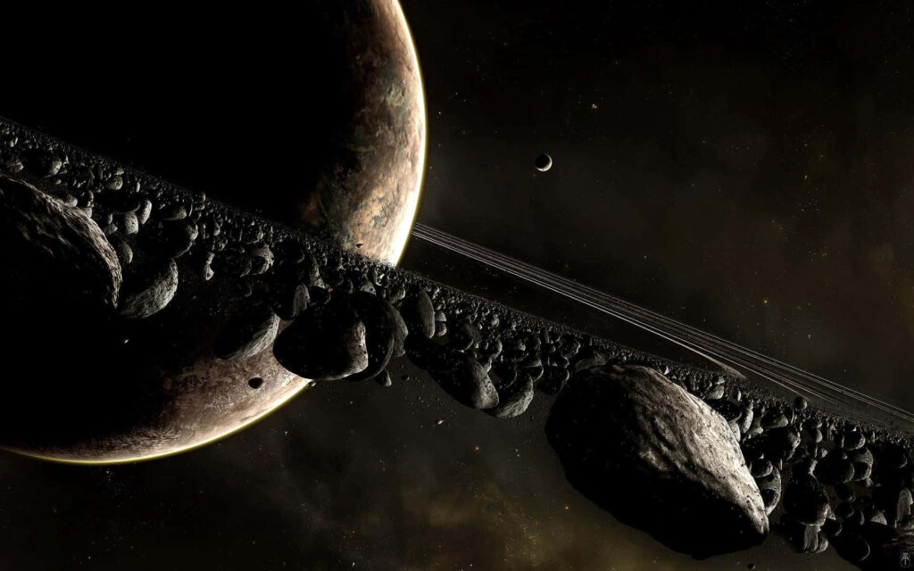 Stunning Saturn Wallpaper: Iconic Rings & Celestial Surroundings