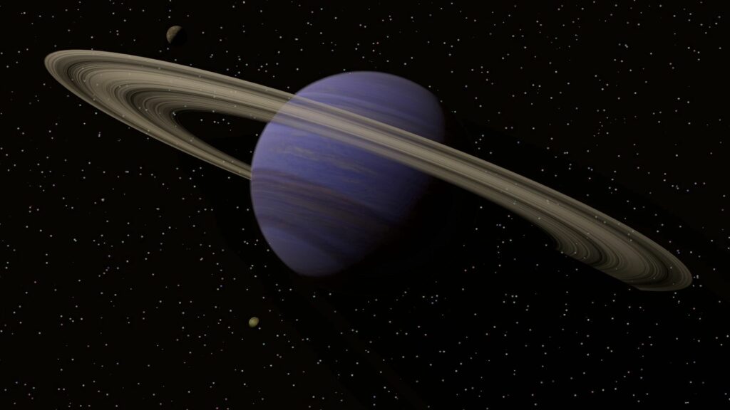 Stunning Saturn Wallpaper: Iconic Rings & Starry Space Background
