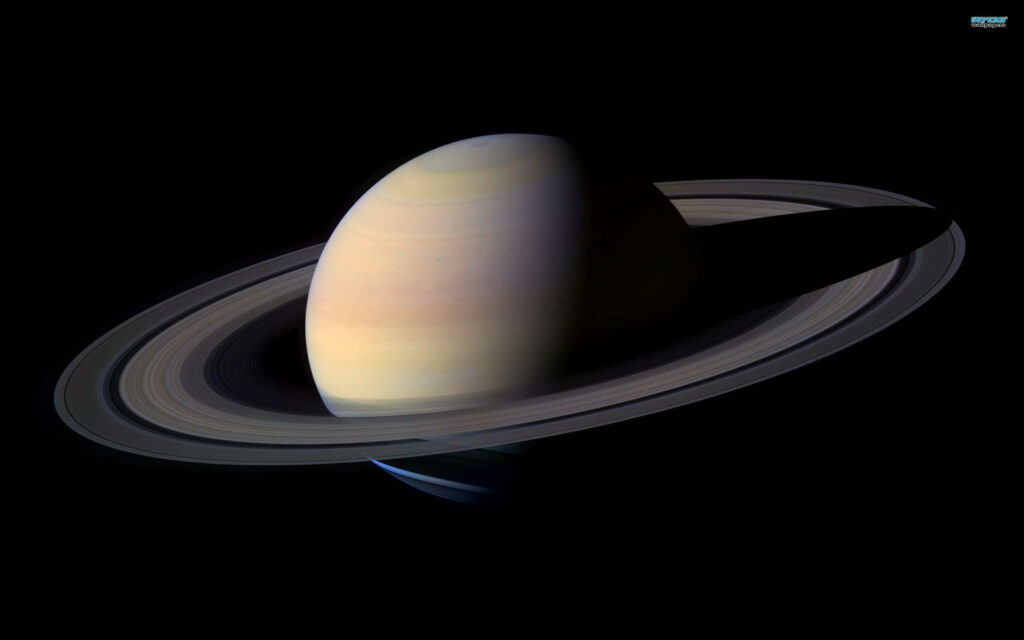 Stunning Saturn Wallpaper: Vivid Rings in Dark Space Background
