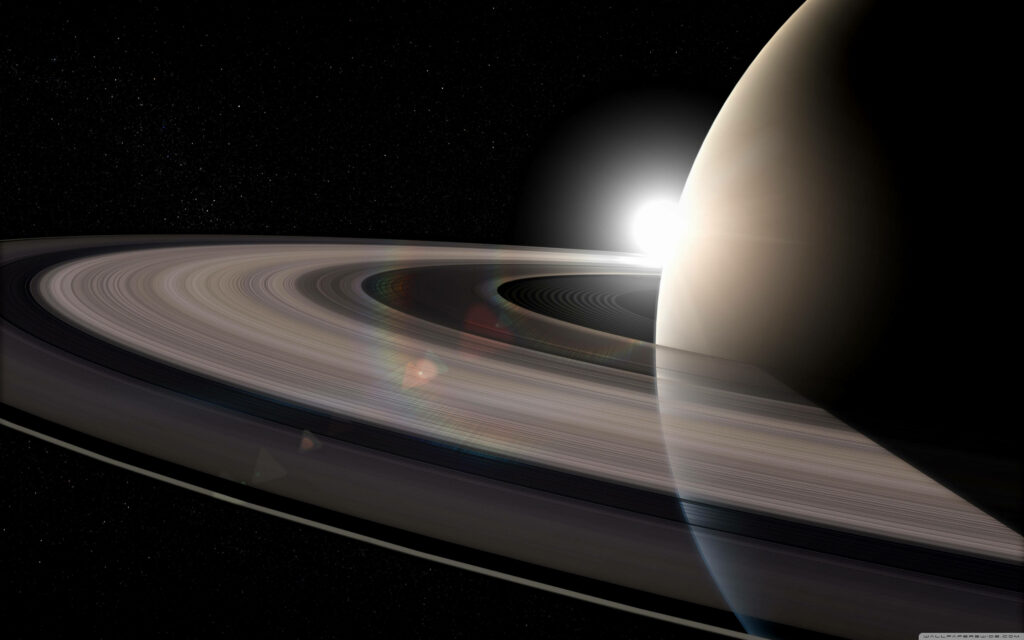 Stunning Saturn Wallpaper: Majestic Rings in Deep Space Background