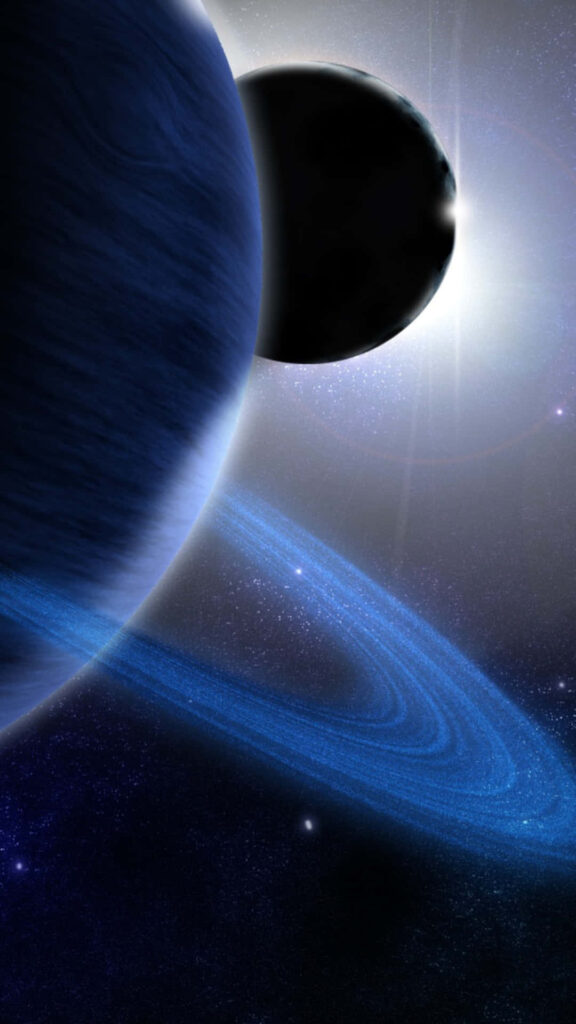 Stunning Saturn Wallpaper: Radiant Rings in Star-Filled Space