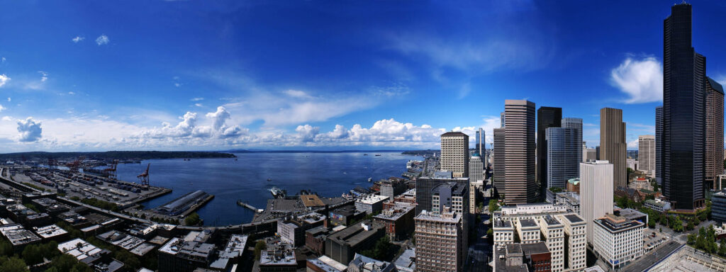 Stunning Seattle Cityscape: Panoramic Skyline & Waterfront Wallpaper