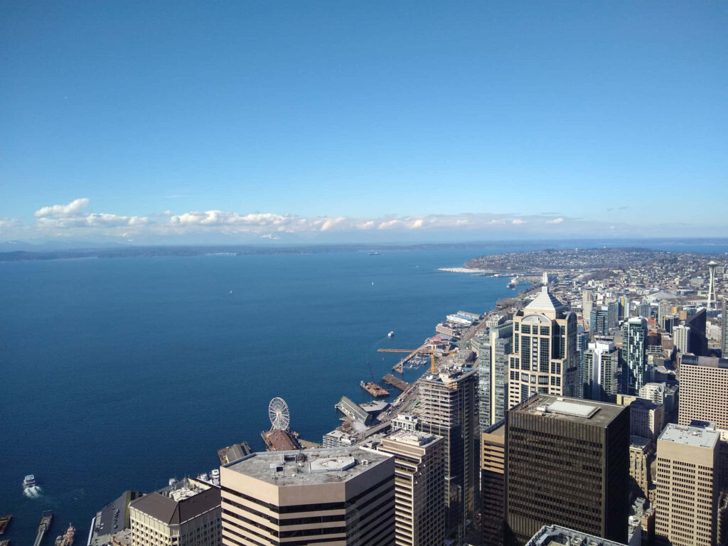 Seattle Skyline Wallpaper: Stunning Sky View Observatory Perspective