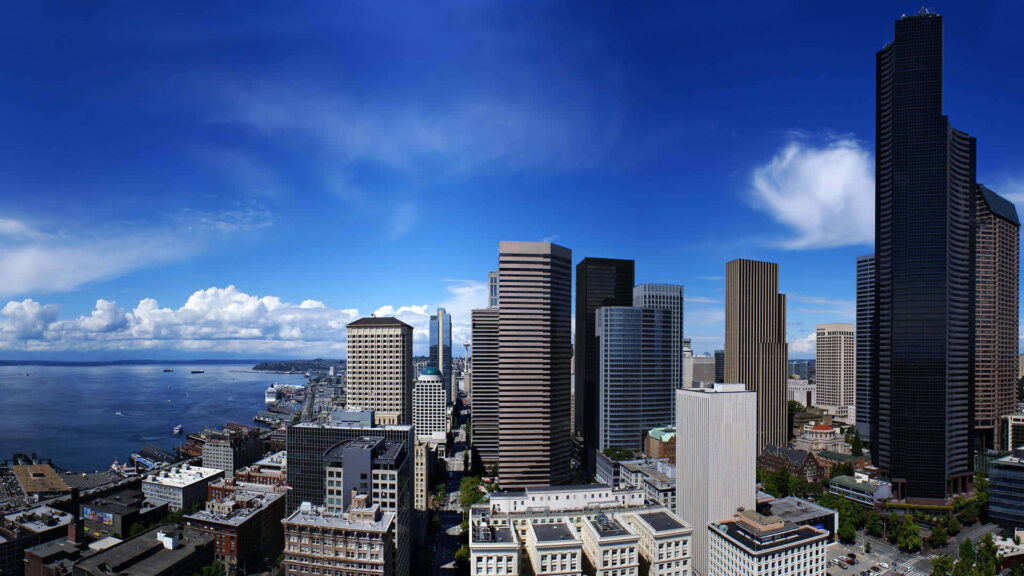 Seattle Skyline from Smith Tower: Modern Architecture Wallpaper
