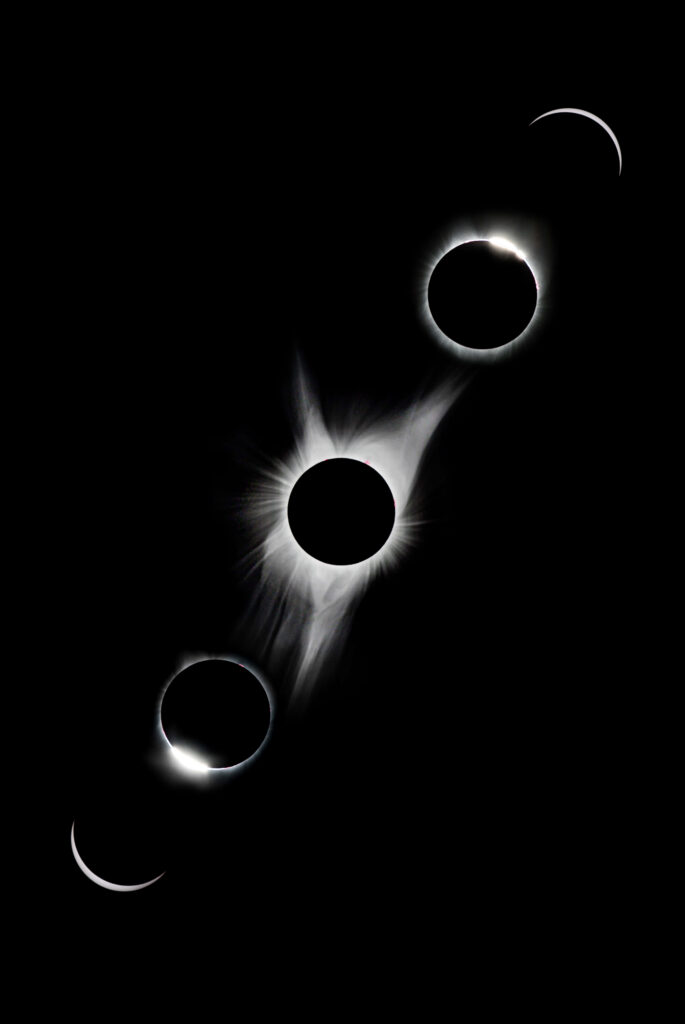 Celestial Solar Eclipse Wallpaper Against Black Background