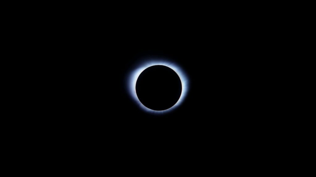 Stunning Solar Eclipse Wallpaper: Serene Night Sky Background
