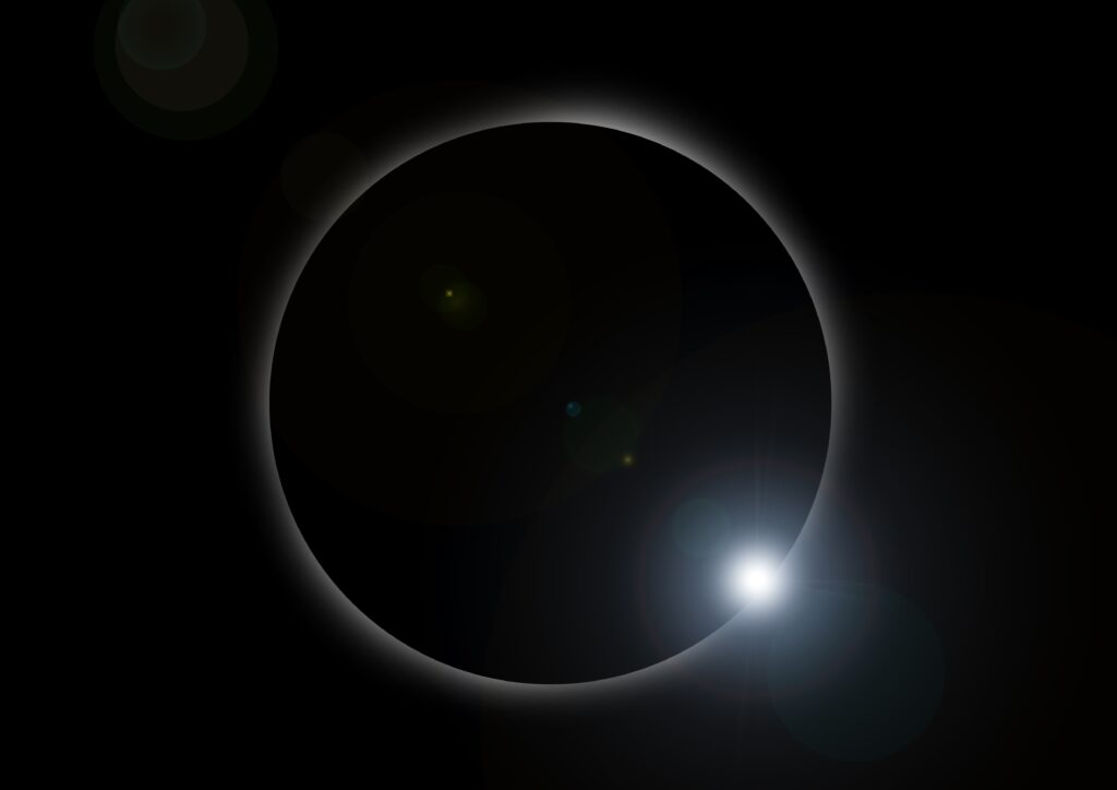 Stunning Solar Eclipse Wallpaper: Moon Obscures Sun's Radiant Glow
