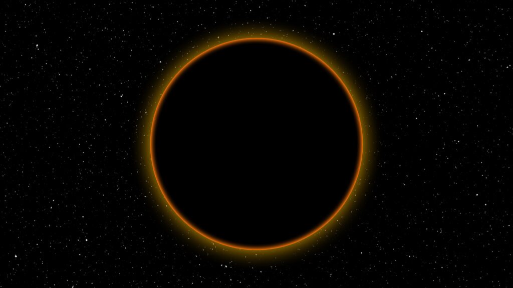 Mesmerizing Solar Eclipse Wallpaper: Moon & Sun Over Stars