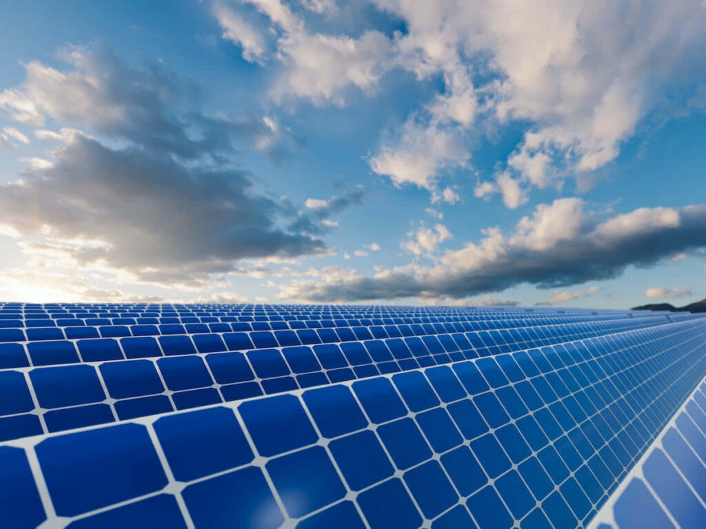 Vibrant Solar Panel Wallpaper: Stunning Photovoltaic System Background