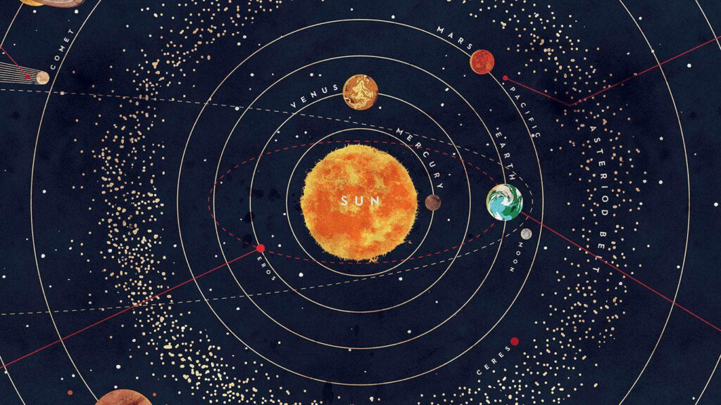 Stunning Solar System Wallpaper: Planets in Cosmic Background