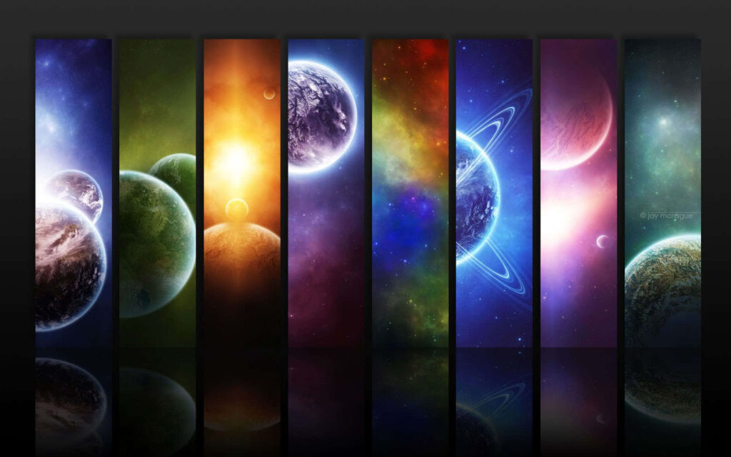 Vibrant Solar System Wallpaper: Colorful Planets on a Cosmic Canvas
