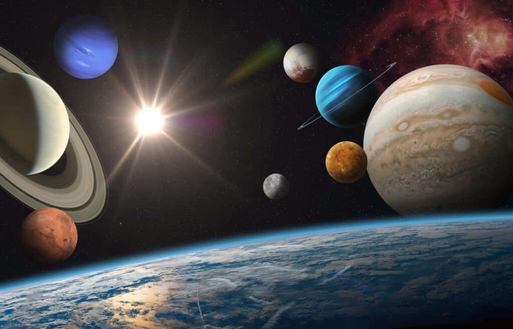 Stunning Solar System Wallpaper: Earth, Saturn, Mars & More in Space