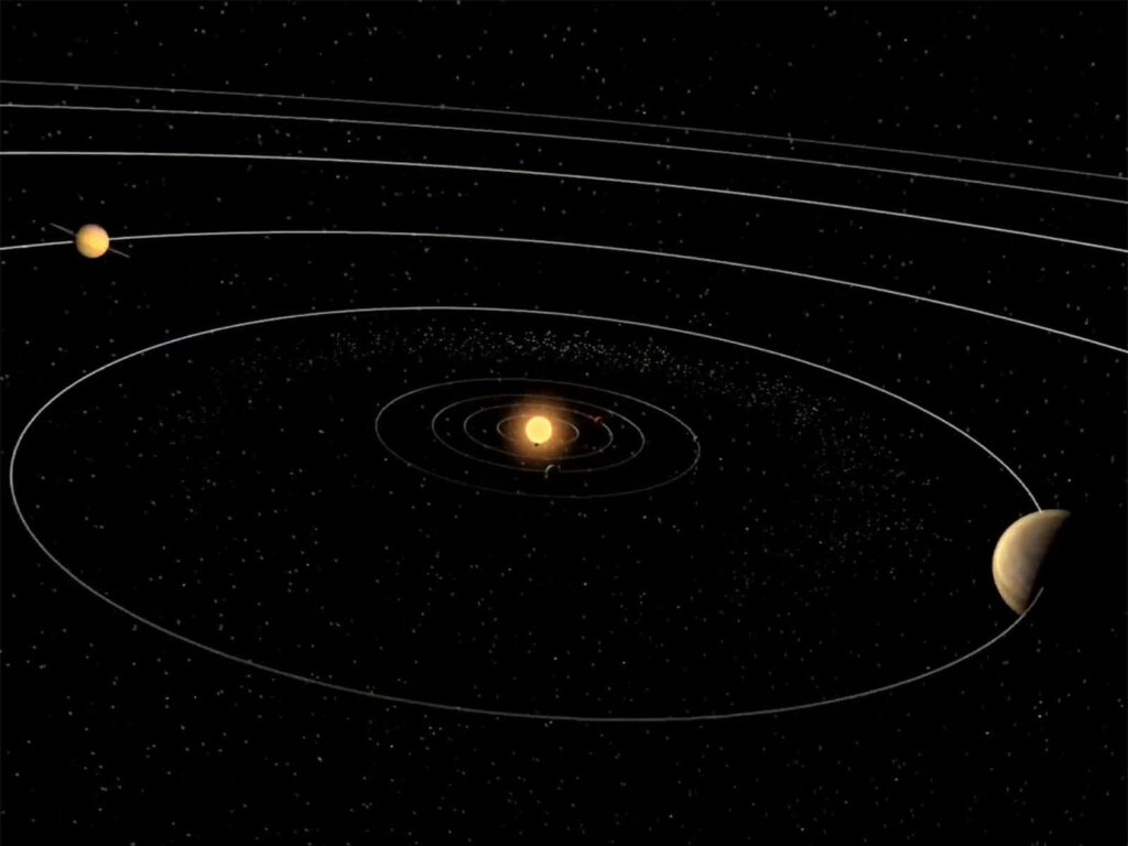 Stunning Solar System Wallpaper: Planets Orbiting Radiant Sun