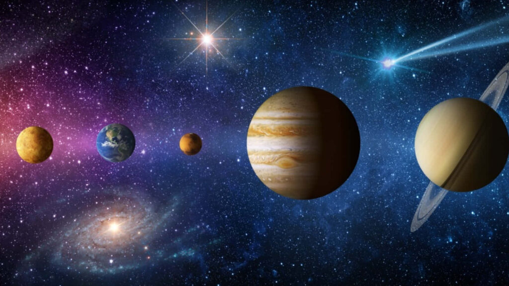 Vibrant Solar System Wallpaper: Stunning Planet Alignment in Space