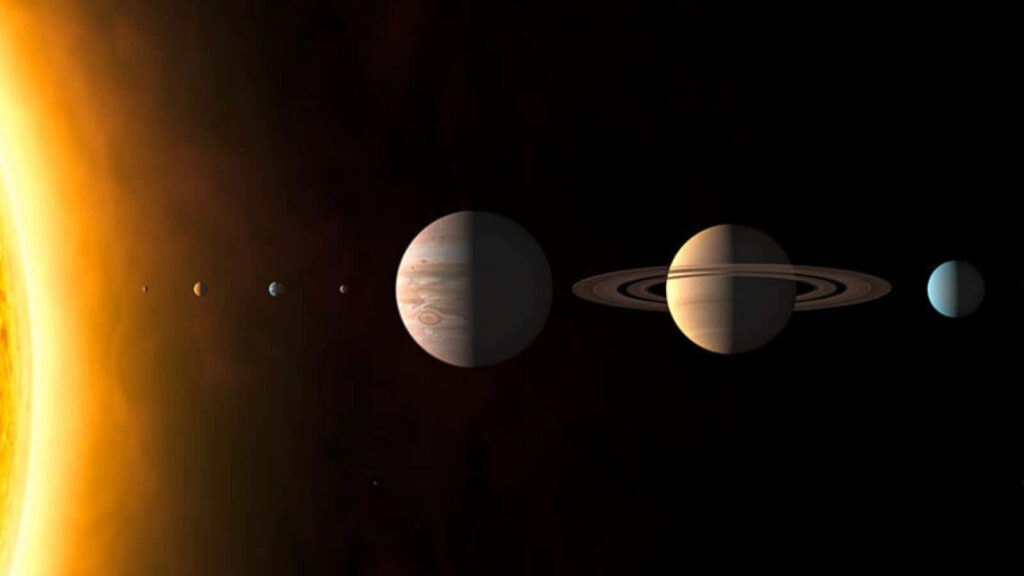 Stunning Solar System Wallpaper: Saturn's Rings & Planetary Alignment