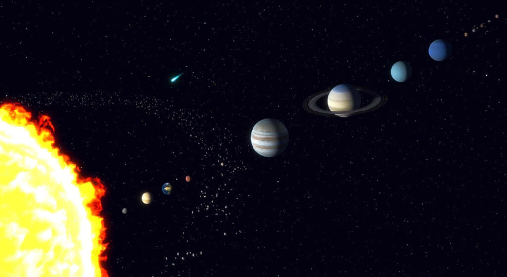 Stunning Solar System Wallpaper: Sun, Planets & Asteroid Belt