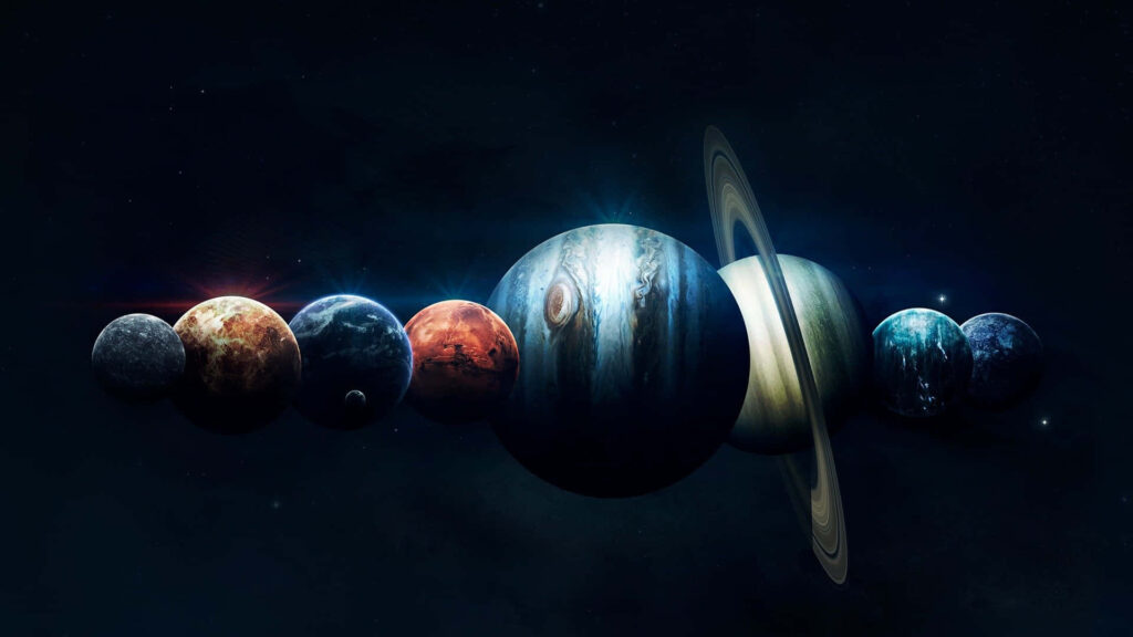 Vibrant Solar System Wallpaper: Stunning Planet Alignment in Space