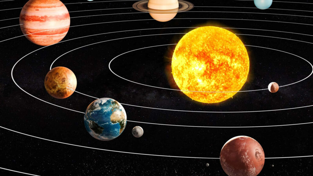 Stunning Solar System Wallpaper: Vivid Sun & Planets in Space