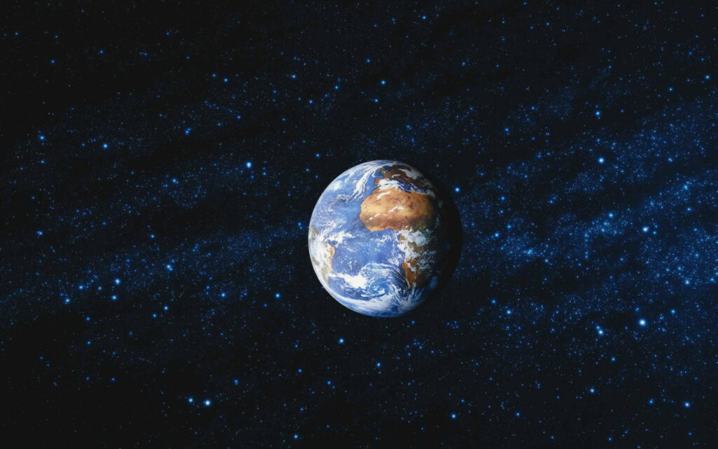 A Stellar Journey Through the Cosmos: Exquisite HD Wallpaper showcasing Earth's Enigmatic Solar System and Dazzling Starscape