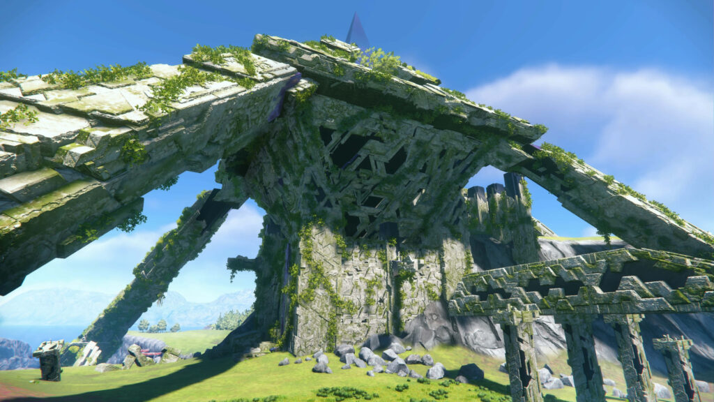 Ancient Ruins Wallpaper from Sonic Frontiers: Lush, Mysterious Background